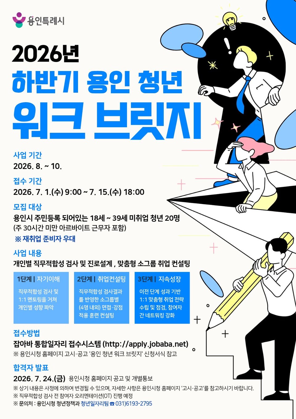 ▲ 용인특례시 청년 워크브릿지 포스터