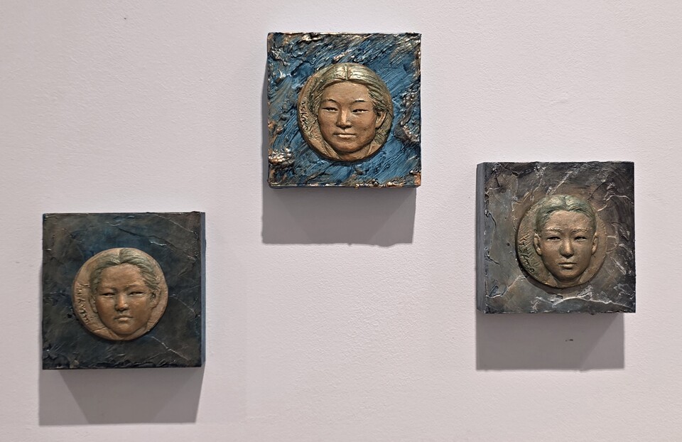 ▲ 김서경 조각가의 작품 여성독립운동가 ‘유관순’, ‘이효정’, ‘동풍신’.