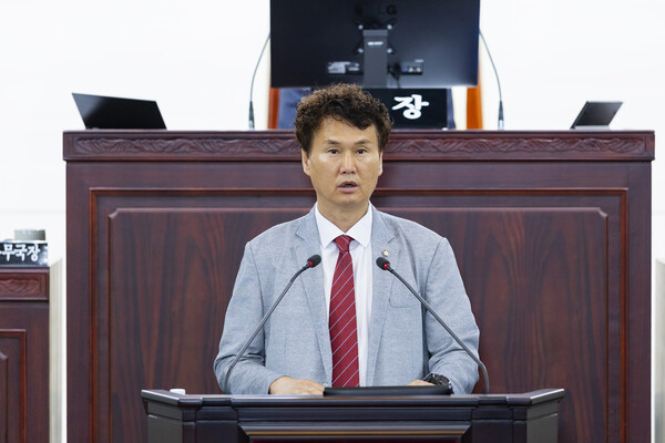 ▲ 화성특례시의회 송선영 의원이 5분 자유발언을 하고 있다.